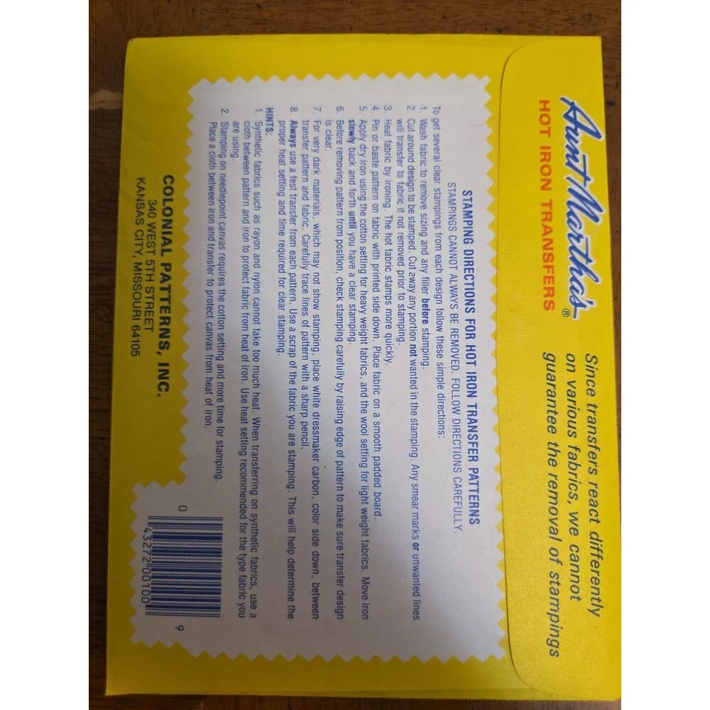 Aunt Martha's Hot Iron Transfers Uncut Southwest #3853 Vintage